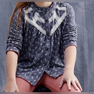 Matilda Jane Blue Jemma Textured Floral Top